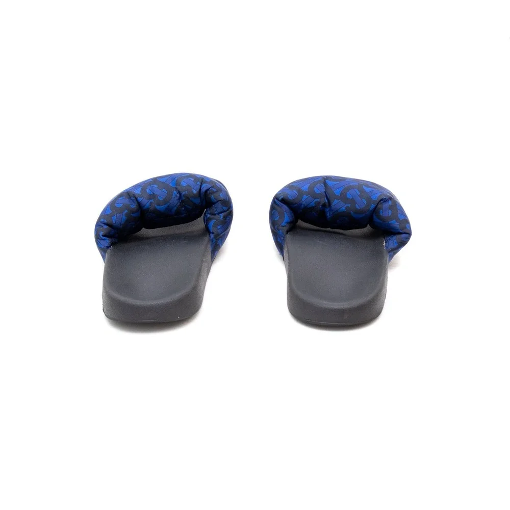 BURBERRY MEN'S FURLEY PUFF ROYAL BLUE BEACH POOL‎ SLIDE SANDALS SHOES US:9